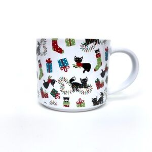 John Bartlett Pet Christmas Cats Presents All Over Print Ceramic Coffee Mug